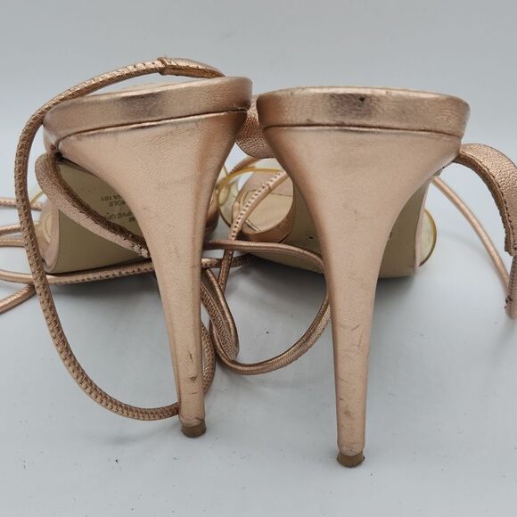 Steve Madden Lyla Leather Rose Gold wrapped stiletto heel - Picture 9 of 10